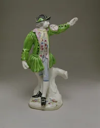 Soft-Paste Figure of a Thames Waterman Painted with Enamels, c.1753-55